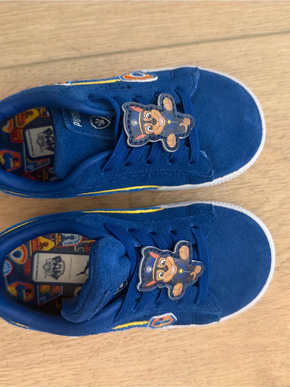 Paw Patrol Puma Baby toddler 7 Blue Lace-Up suede Sneakers